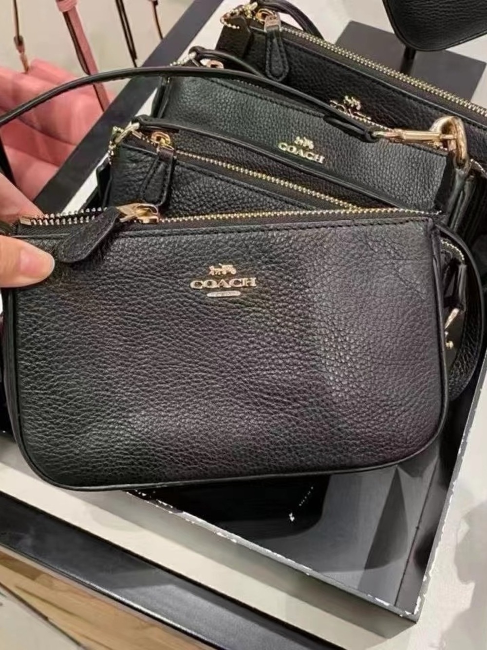 New! Coach nolita19 Classic Black Leather - Picture 3 of 5